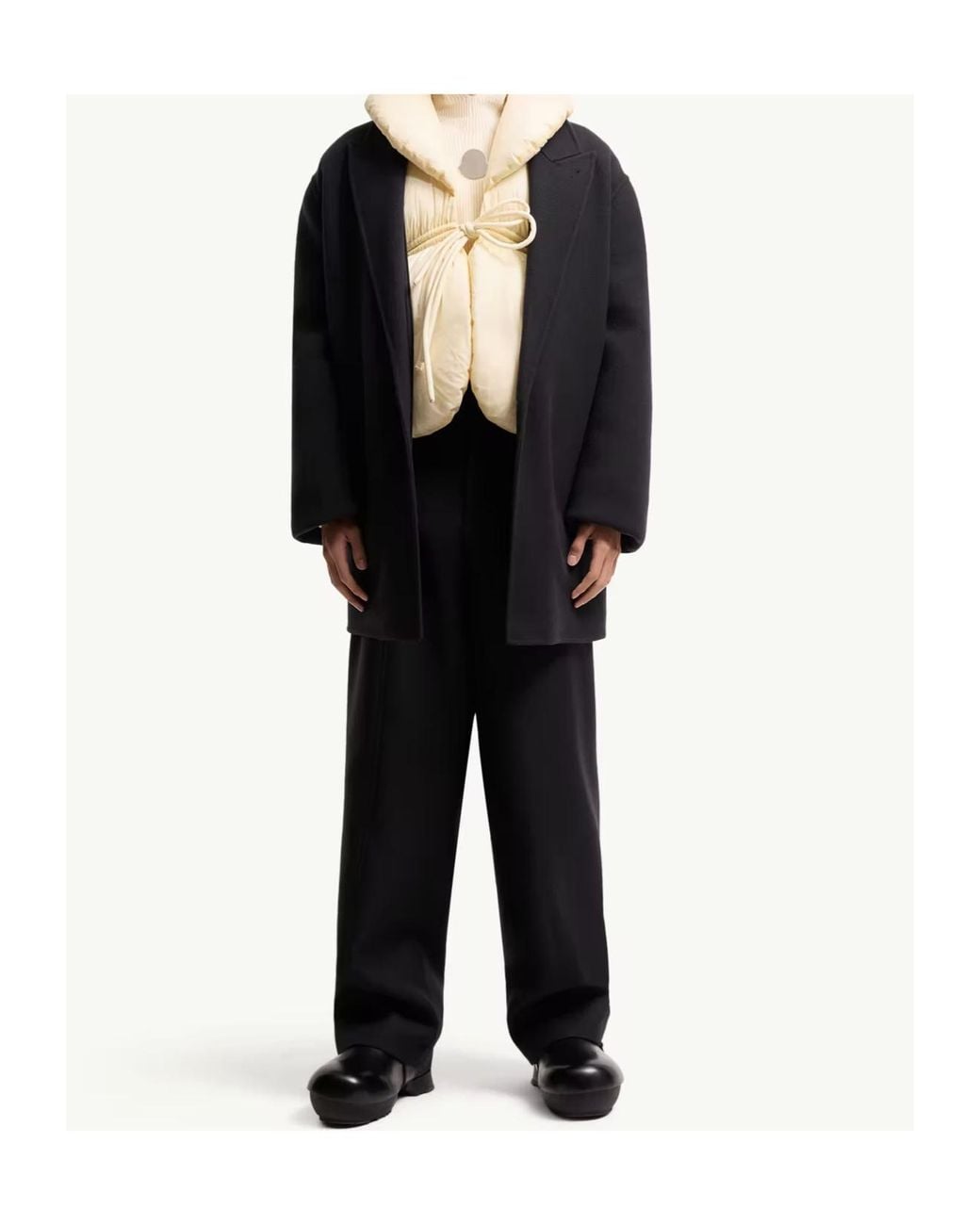 Moncler Black X Jil Sander Gabardine Tailored Trousers for men