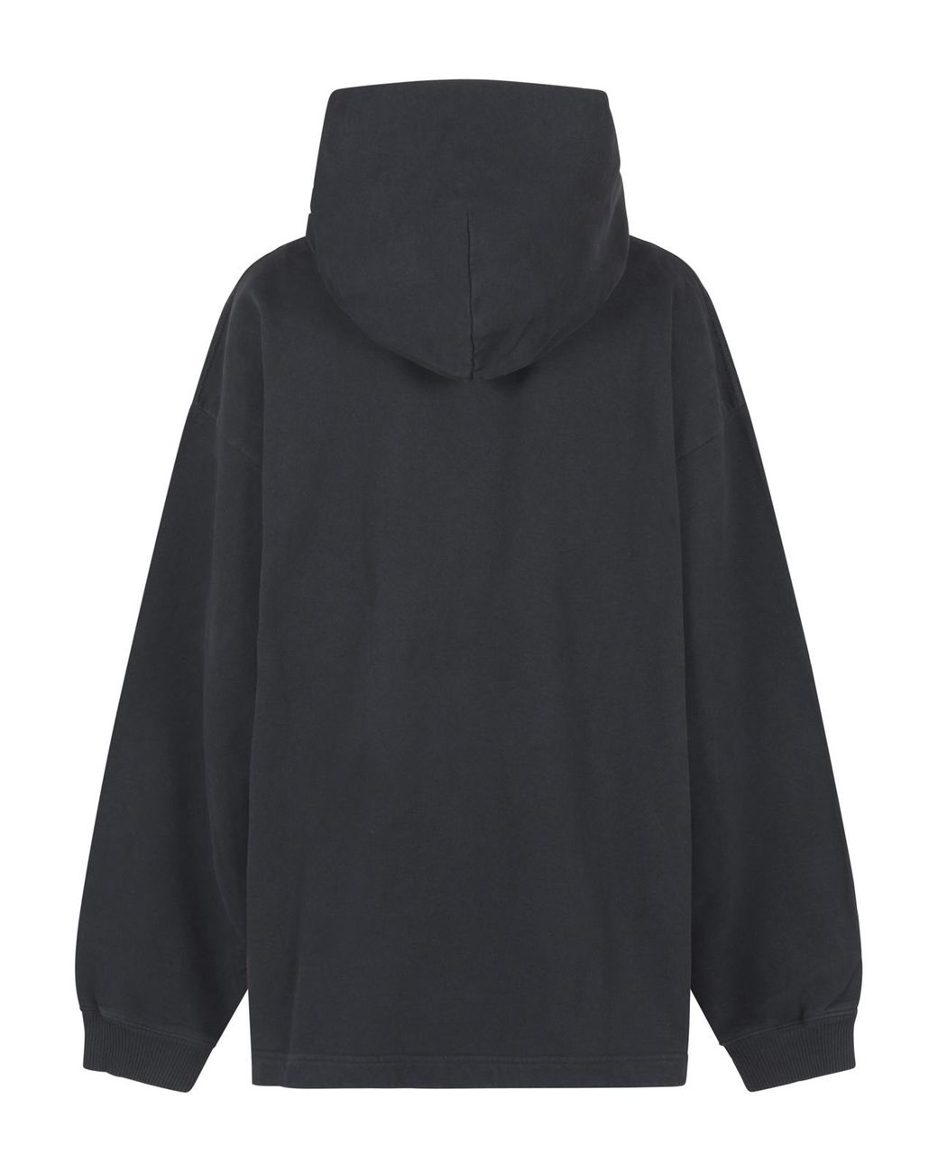 Acne Blue Logo Printed Oversized Hoodie