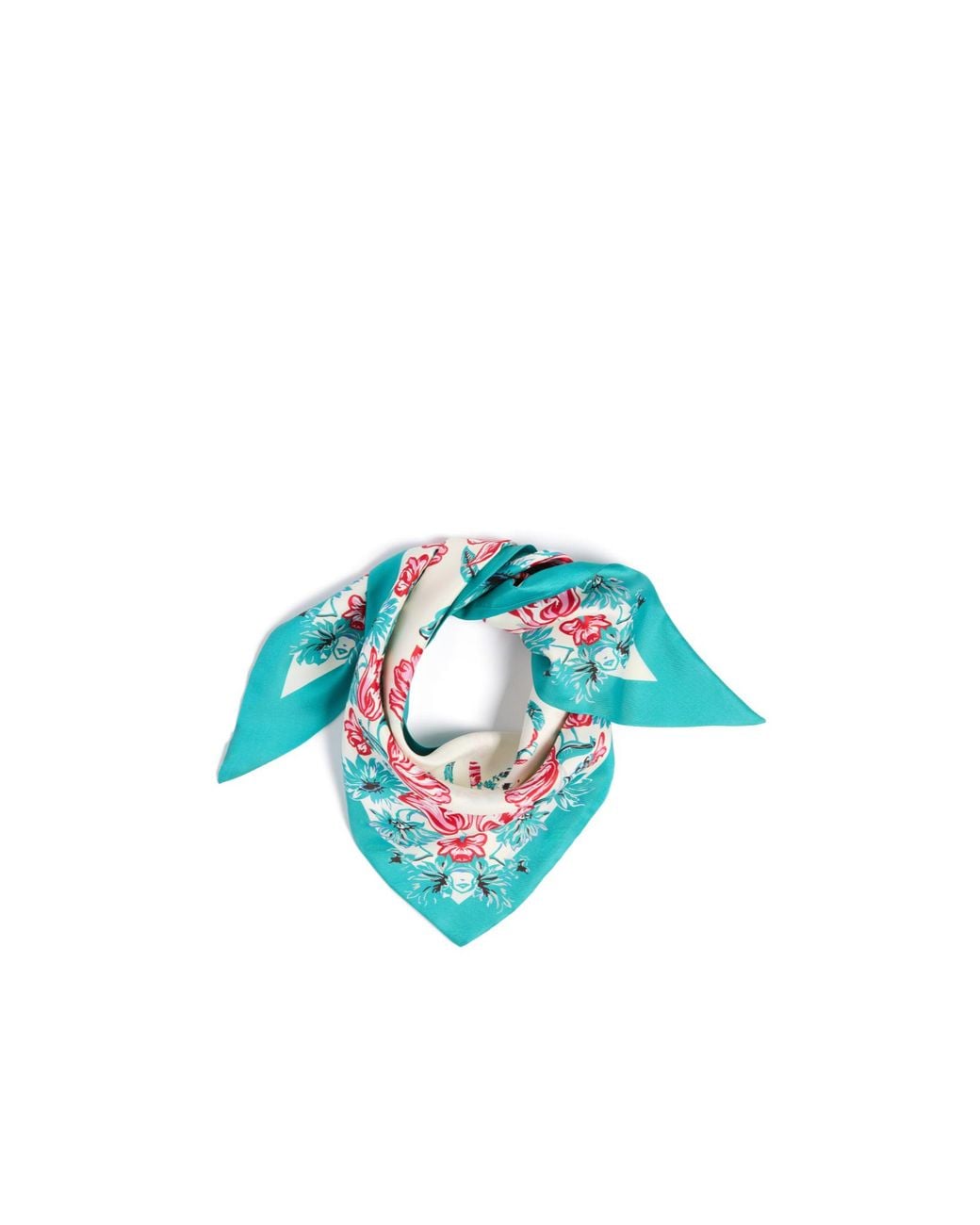 Pinko Blue Floral Print Scarf