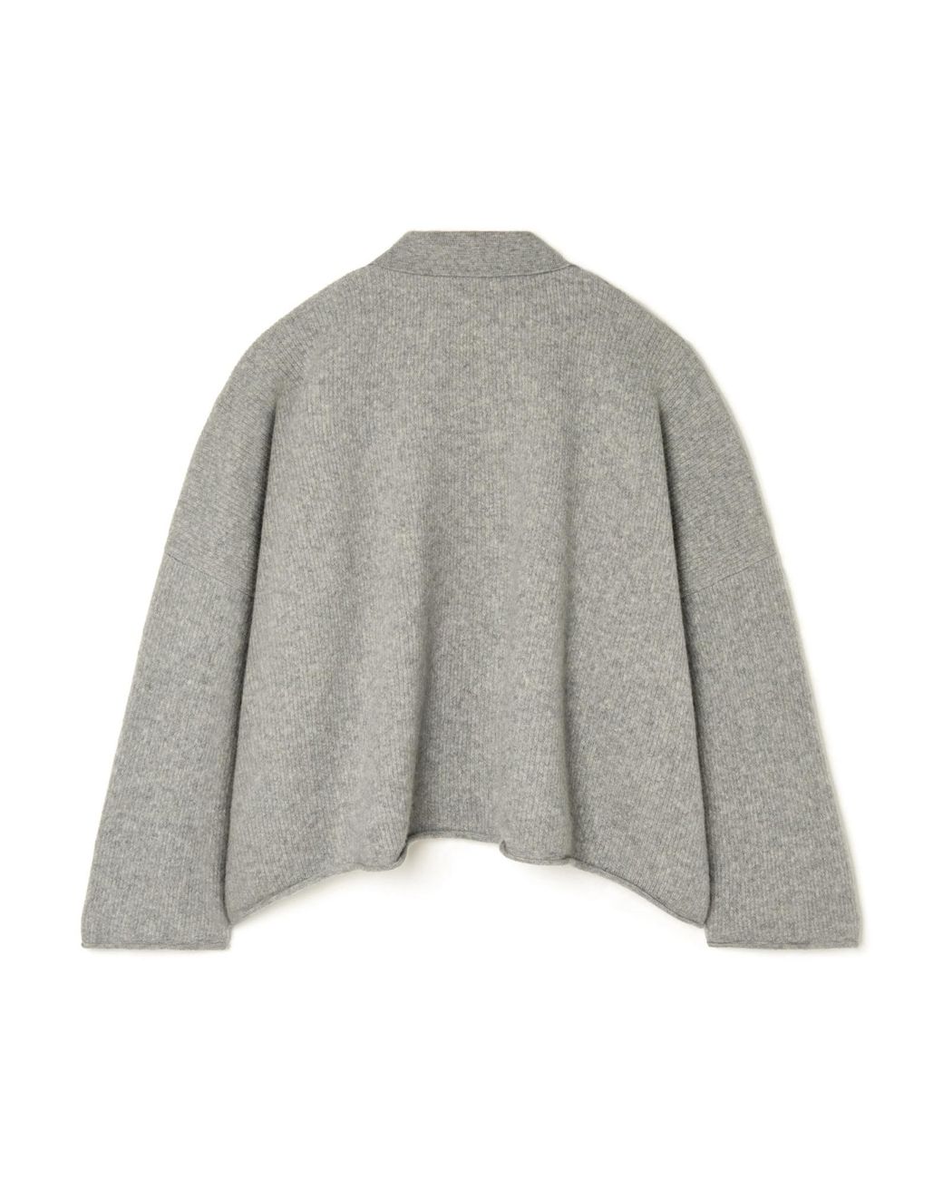 Alanui Gray Ribbed Polo Neck Top