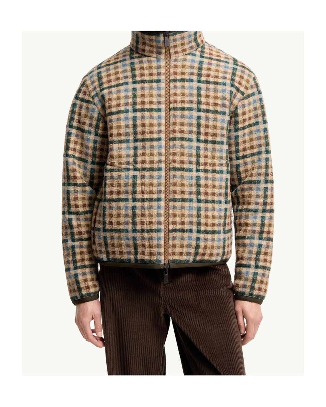 Moncler Natural Reversible Teddy Zip-Up Sweatshirt for men