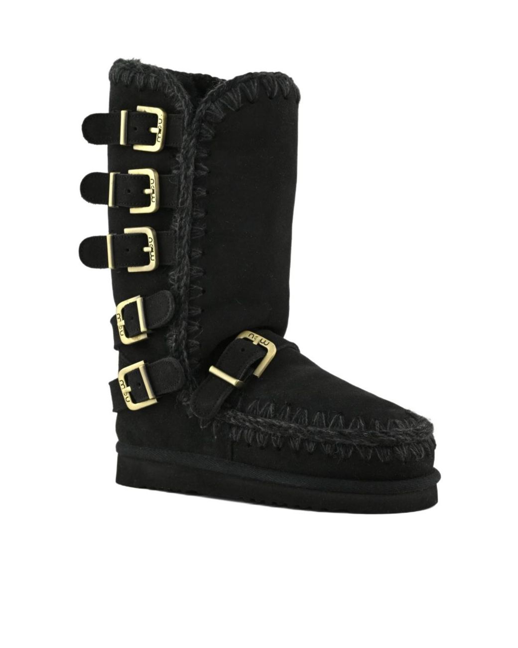 Mou Black Eskimo 40 Buckle Straps Boots