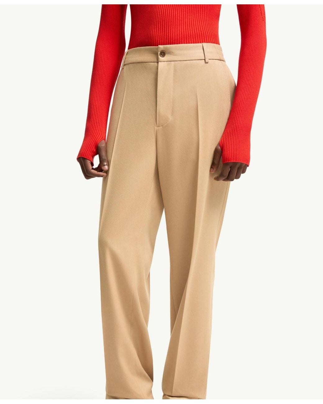 Moncler Natural Straight-Leg Trousers for men