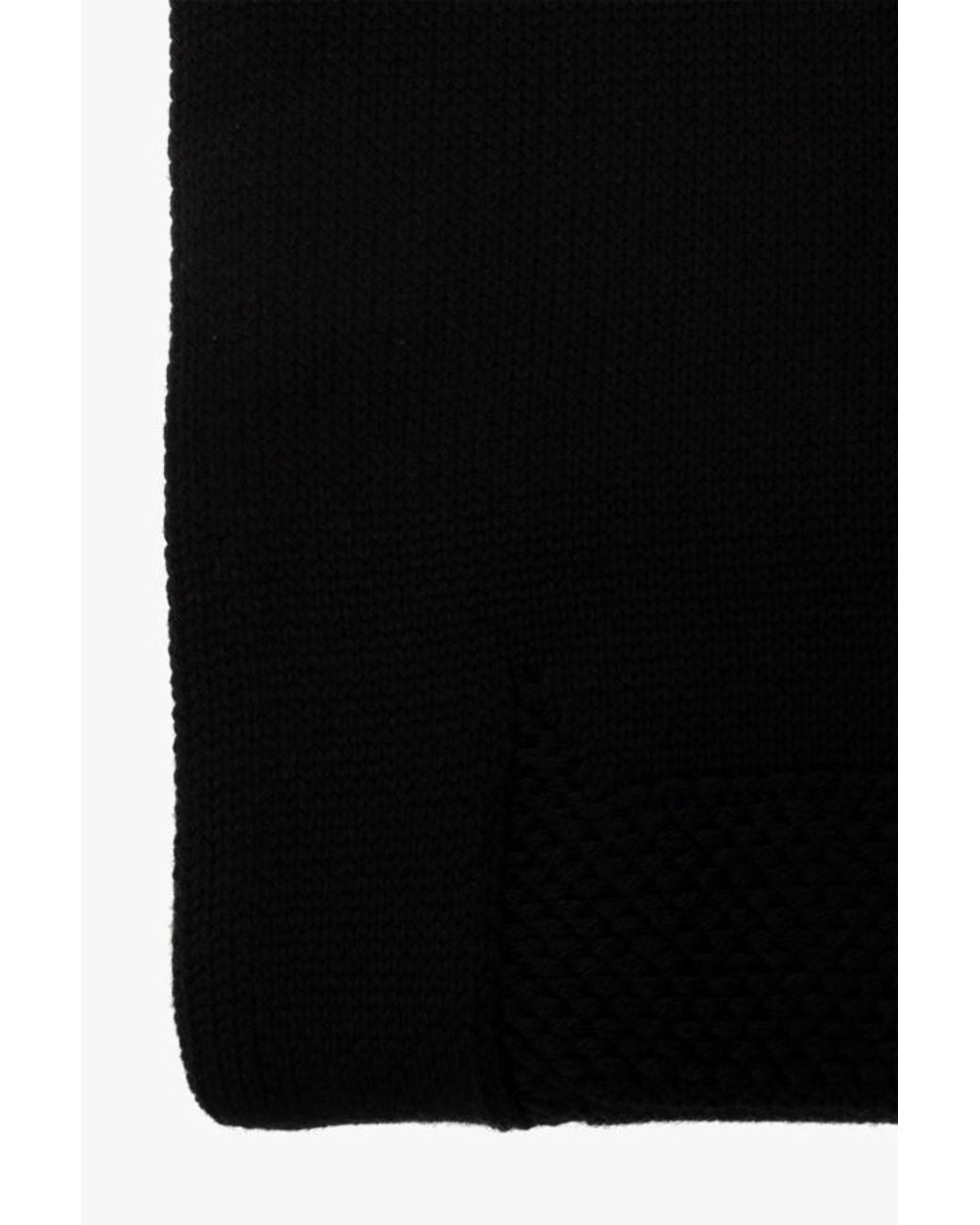 Lanvin Black Logo Scarf