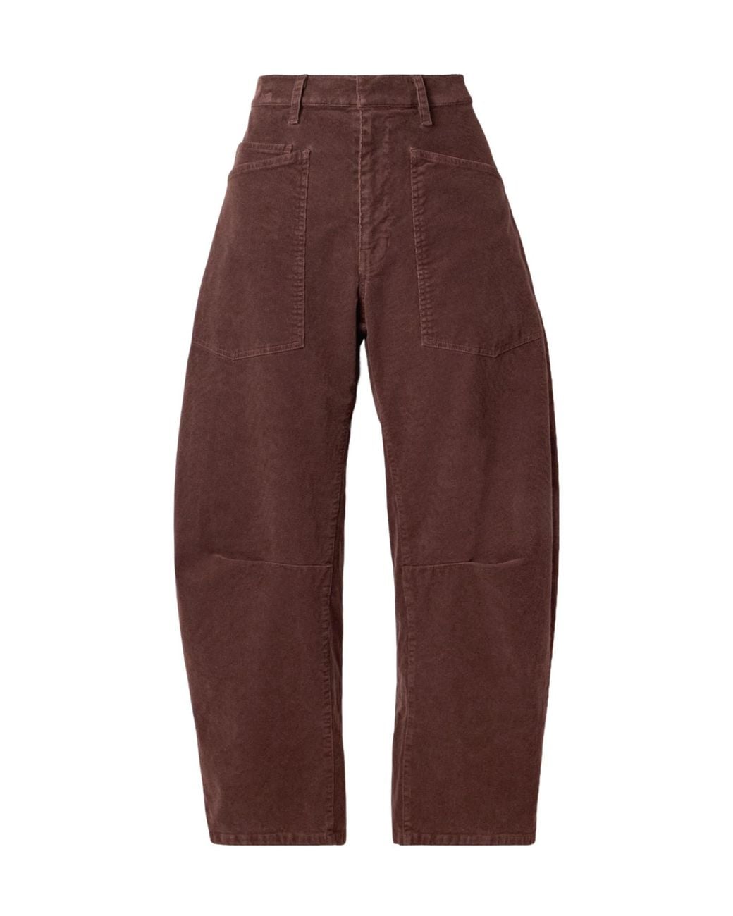 Nili Lotan Brown Shon Cotton-Blend Corduroy Tapered Pants