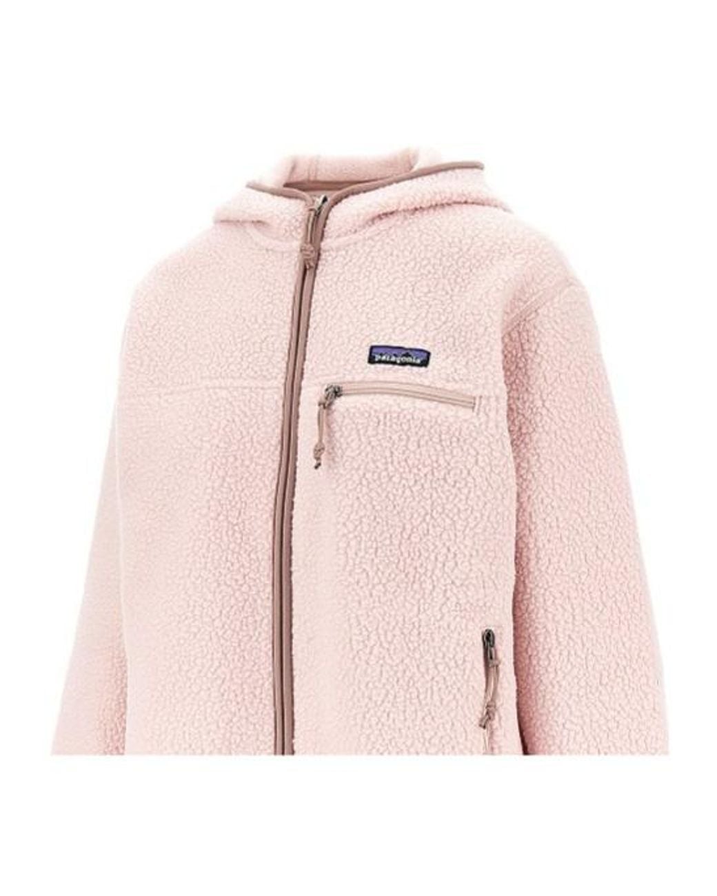 Patagonia Pink Teddy Fleece Hooded Jacket