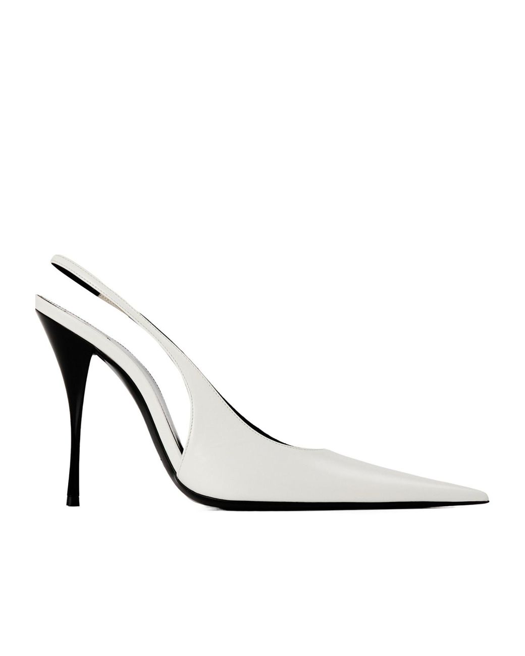 Saint Laurent White Solid Color High Heels