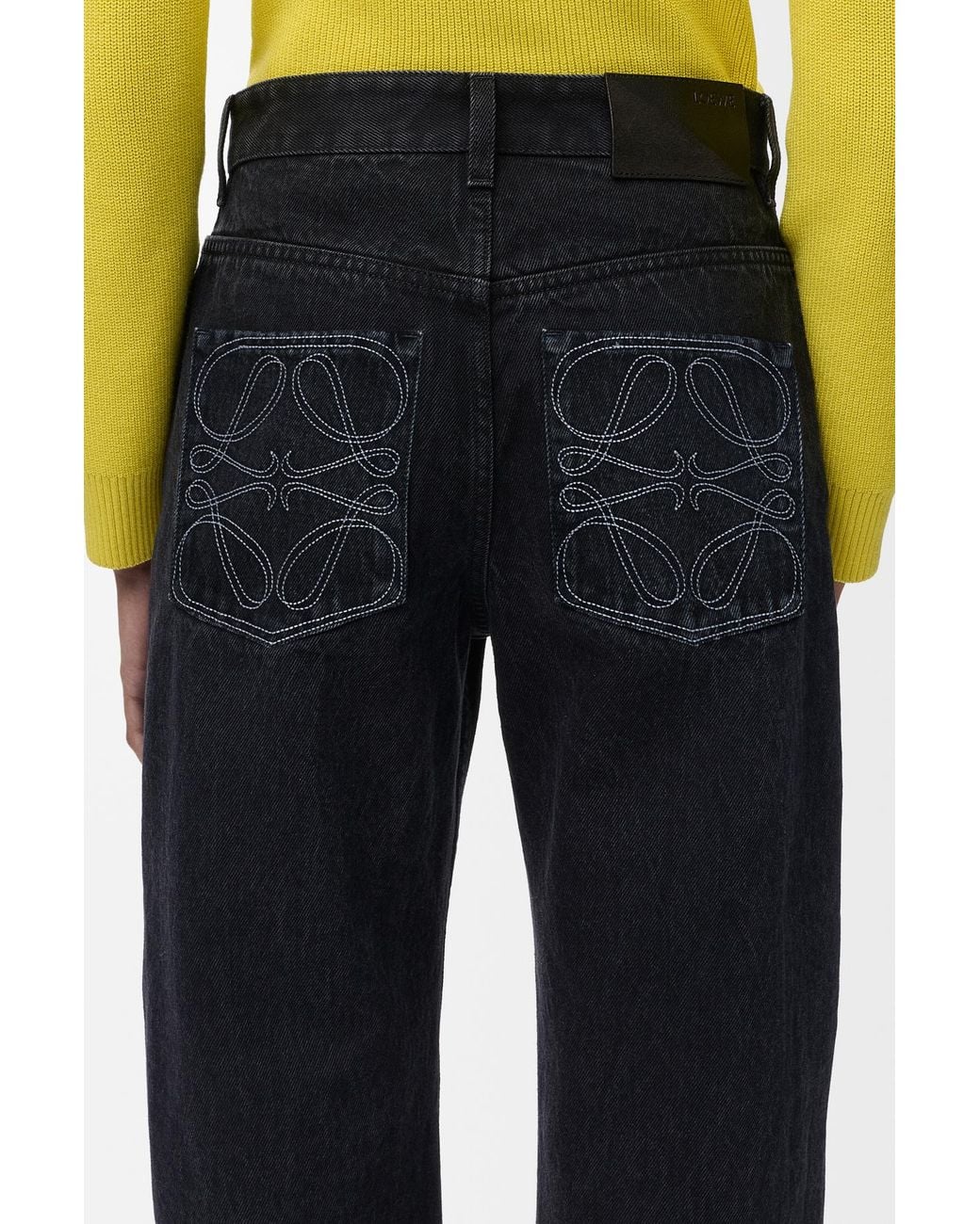 Loewe Blue Anagram-Embroidered Jeans