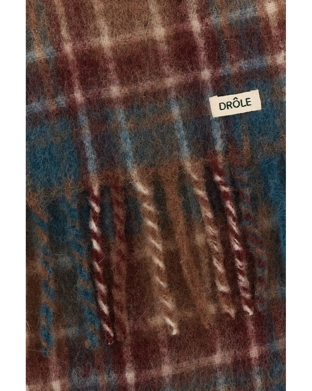 Drole de Monsieur Multicolor Drôle De Monsieur Checked Fringed Scarf for men