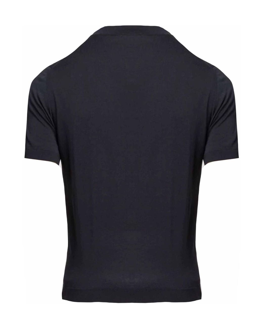 Drumohr Black Round Neck Short-Sleeved T-Shirt for men