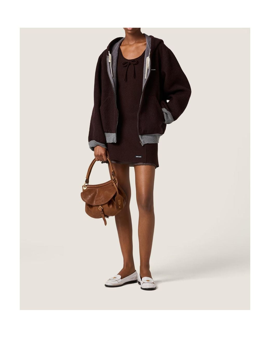 Miu Miu Black Felted Wool Dress