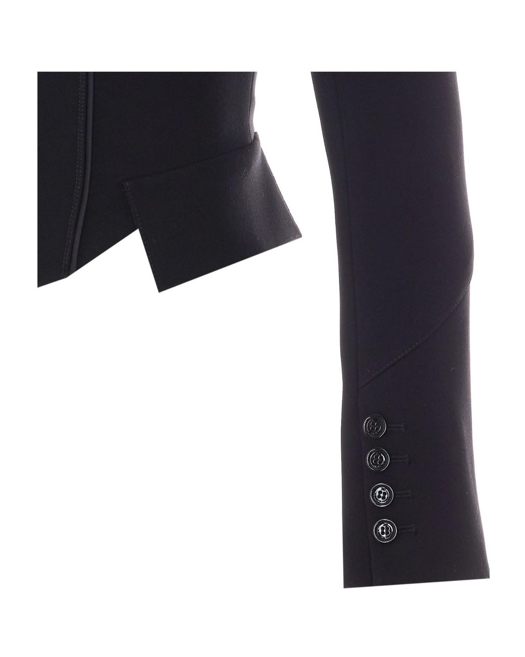 Elisabetta Franchi Black Zip Cropped Jacket