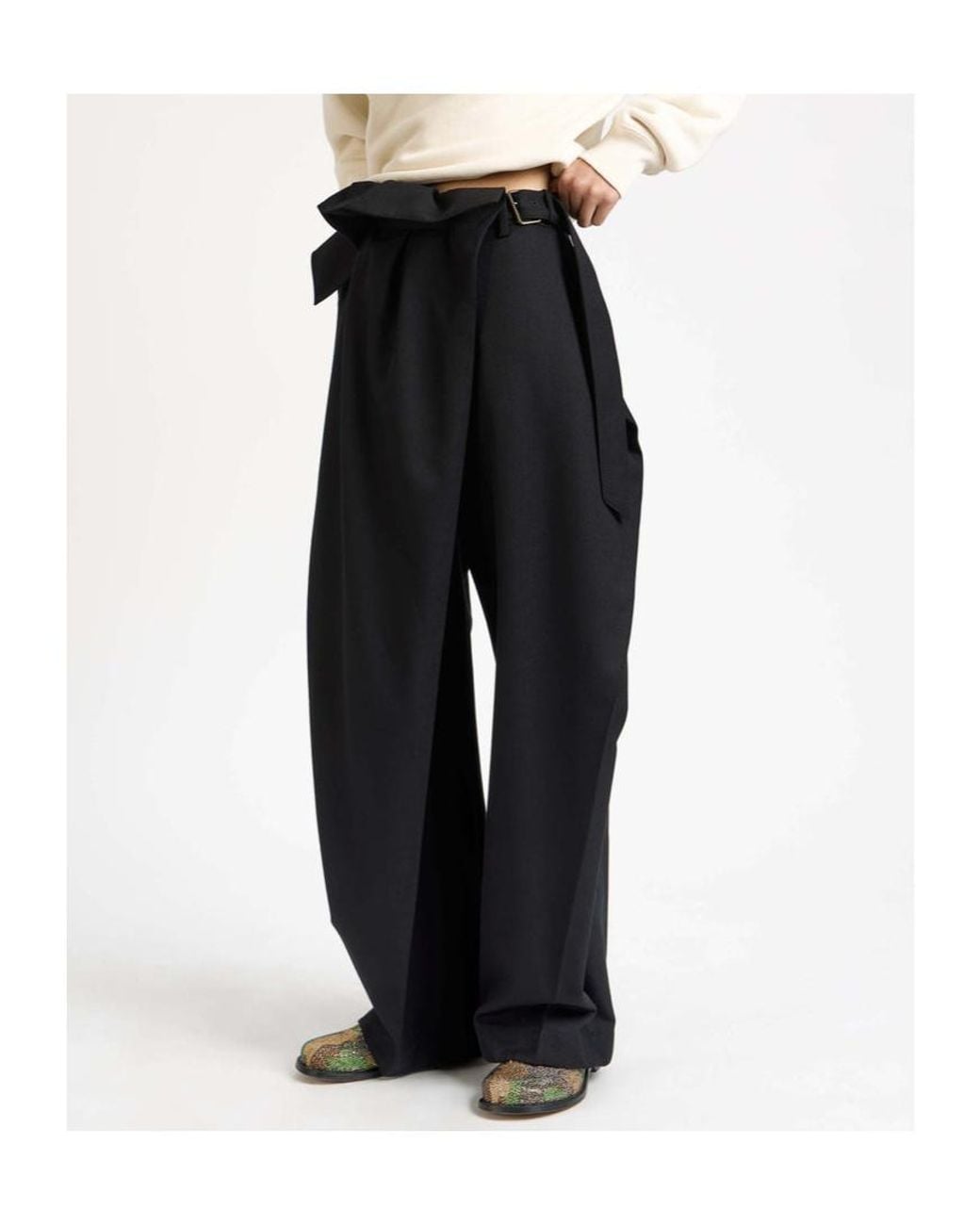 J.W. Anderson Black Jw Anderson Fold Over Trousers