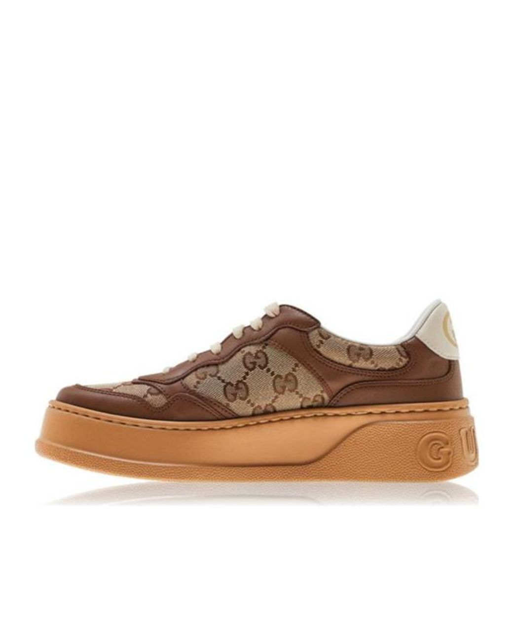 Gucci Brown Logo Low-Top Sneakers