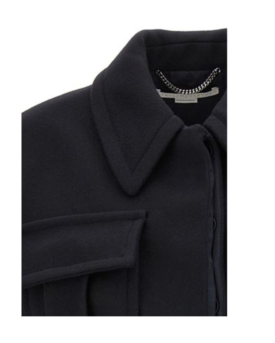 Stella McCartney Blue Long-Sleeved Cropped Jacket