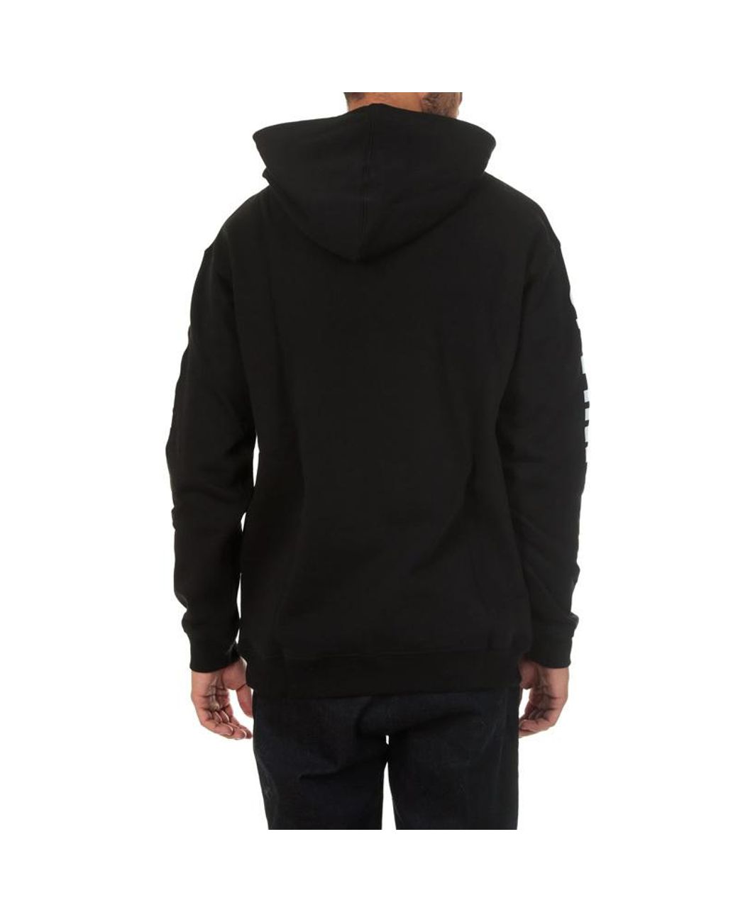 MSGM Black Printed Hooded Hoodie for men