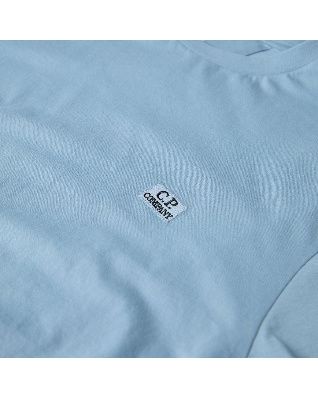 C P Company Blue Logo Crew-Neck T-Shirt for men