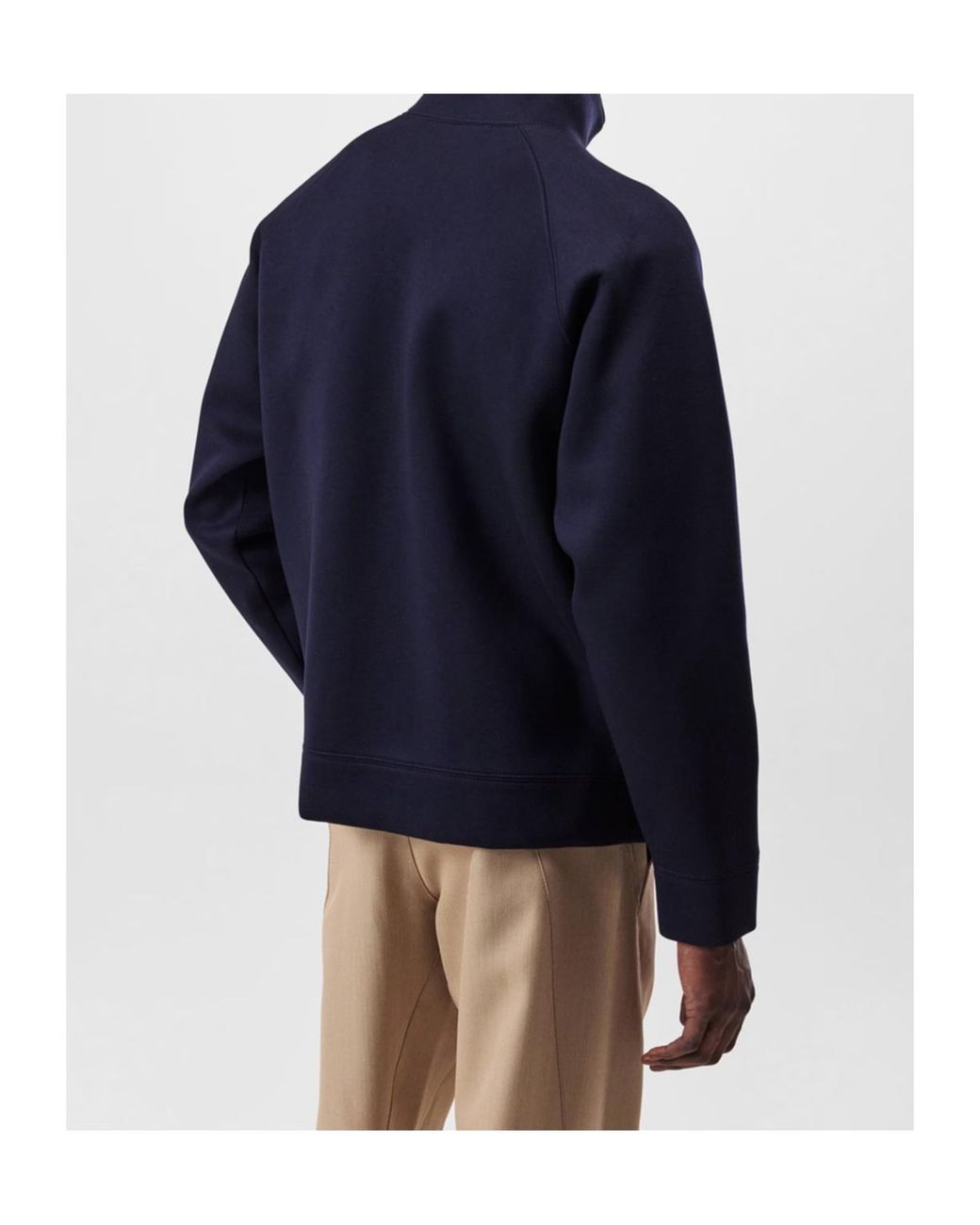 Valentino Blue Zippered Long Sleeve Casual Jacket for men
