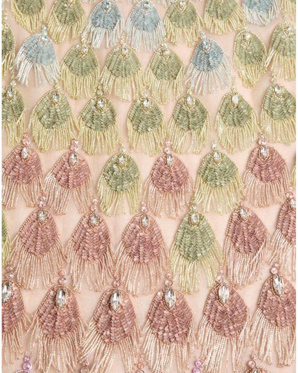 Valentino Multicolor Short Embroidered Organza Dress