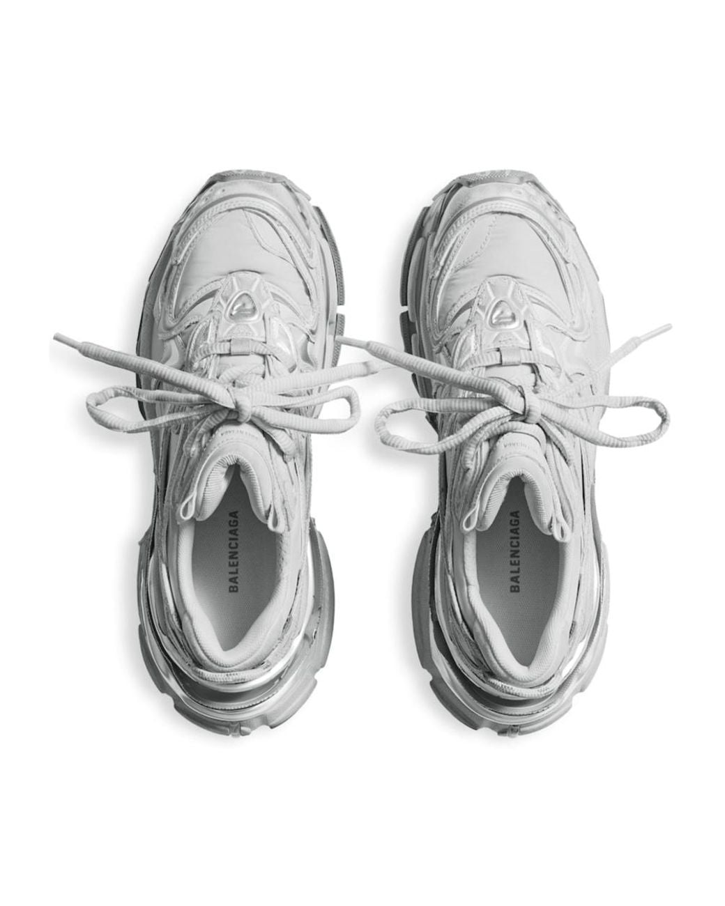 Balenciaga White Runner 2.0 Lace-Up Sneakers
