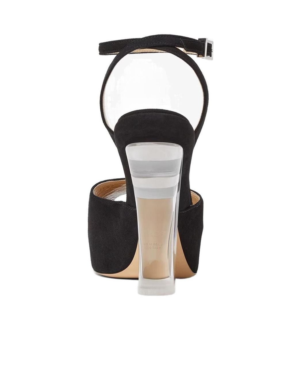 Fendi Black Illusion Suede Sandals