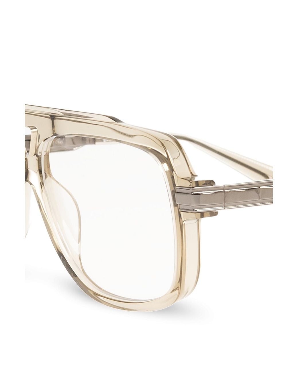 Balmain White Square-Frame Glasses for men