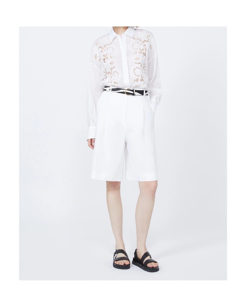 Max Mara White Studio Mstcali Embroidered Long Sleeved Shirt