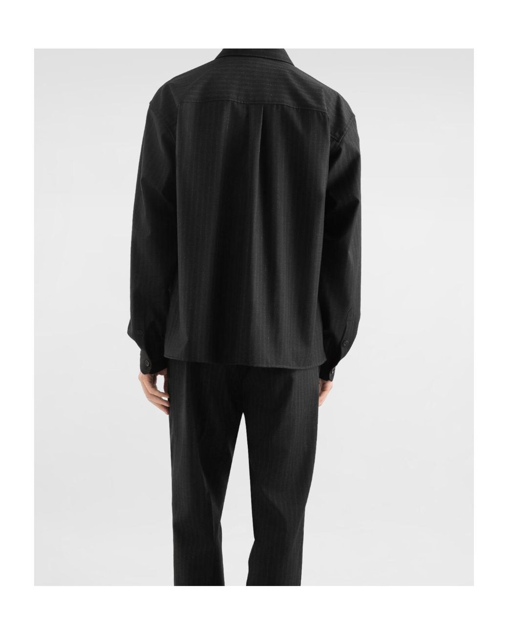 Dolce & Gabbana Black Virgin Wool-Blend Shirt for men