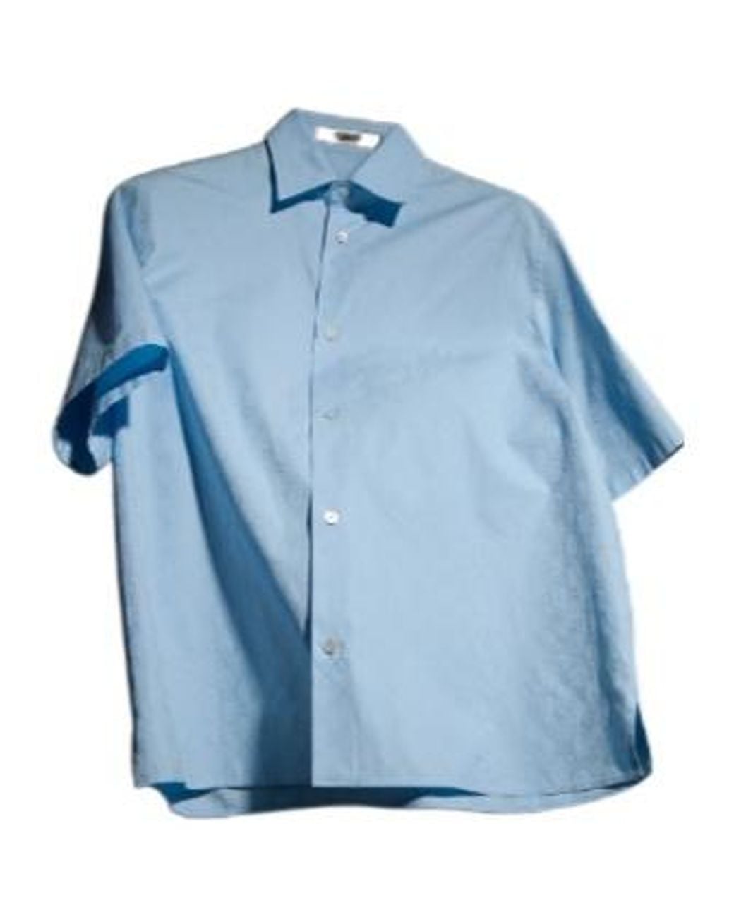 Gucci Blue Gg Cotton Poplin Shirt for men