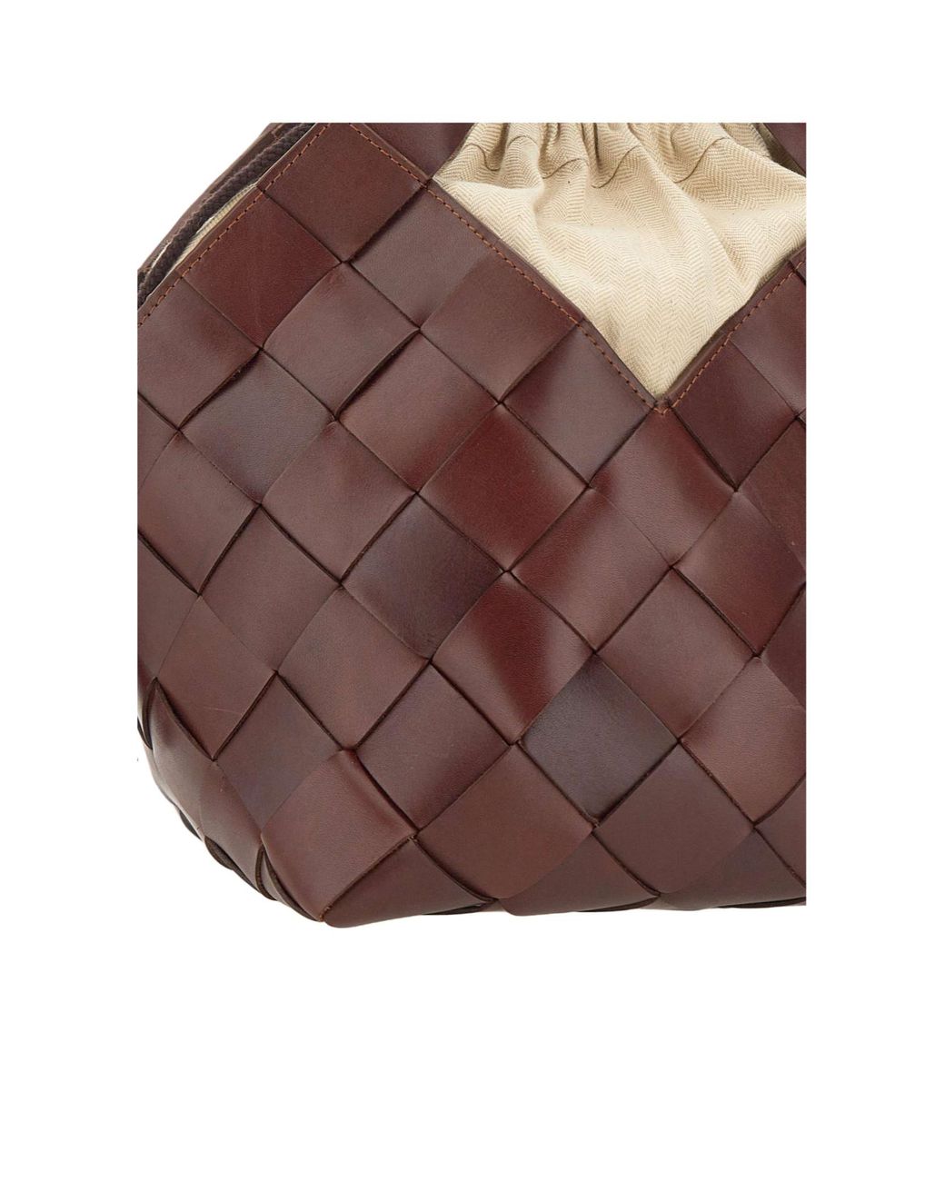 Dragon Diffusion Brown Woven Top Handle Tote Bag