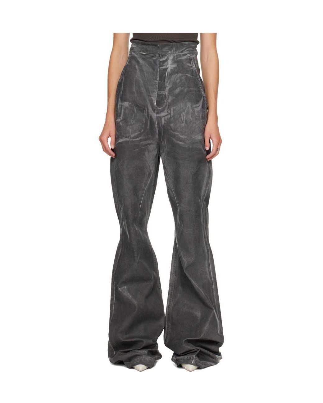 Rick Owens Gray Concordians Dirt Bolan Jeans