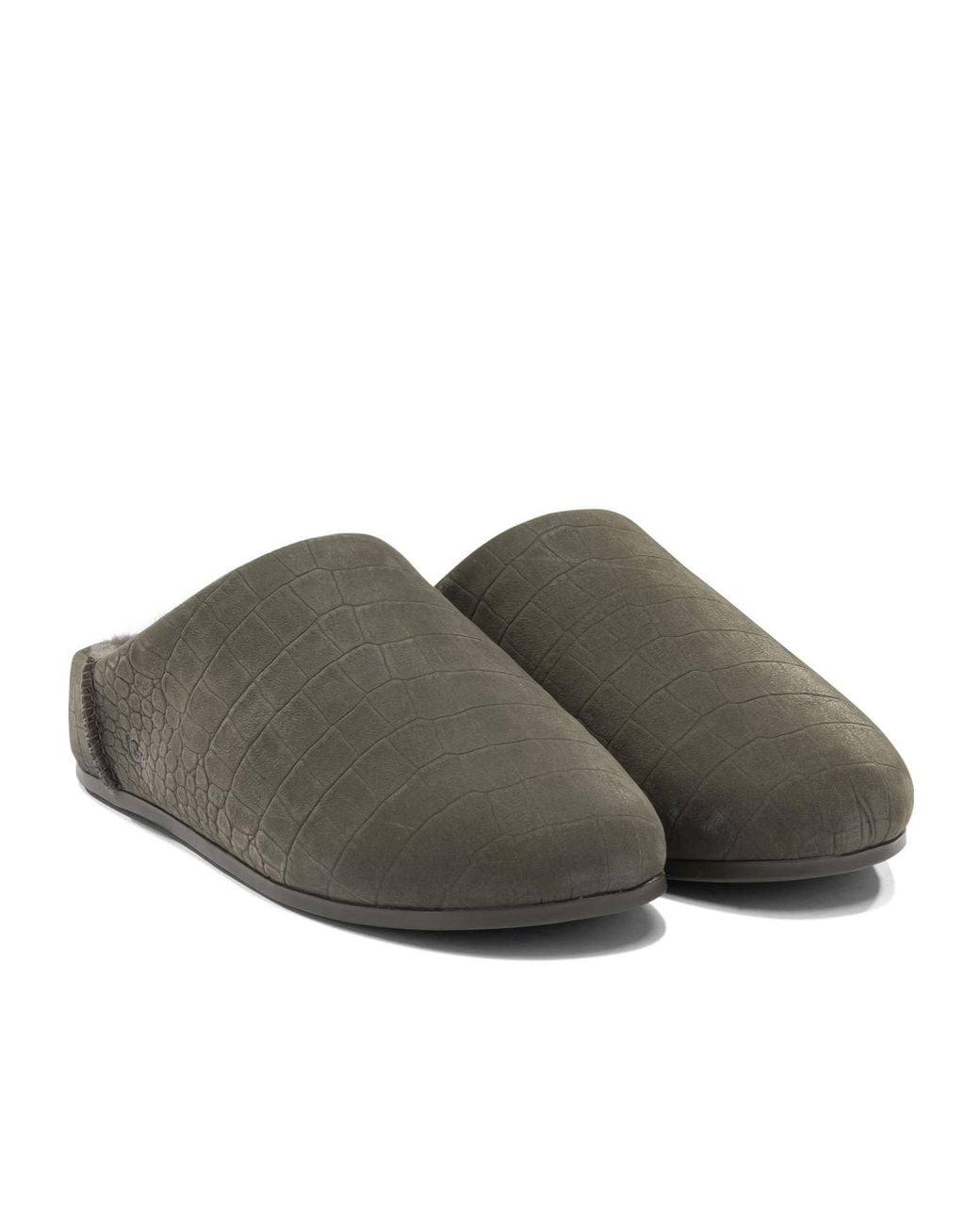Ugg Brown Elea Embossed Slip-On Slides