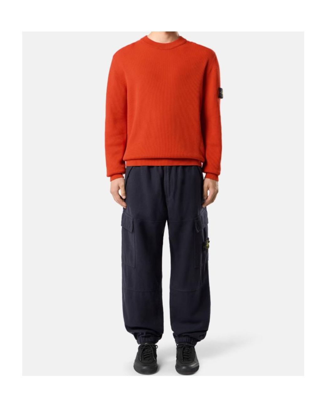 Stone Island Orange Regular-Fit Crewneck Jumper for men