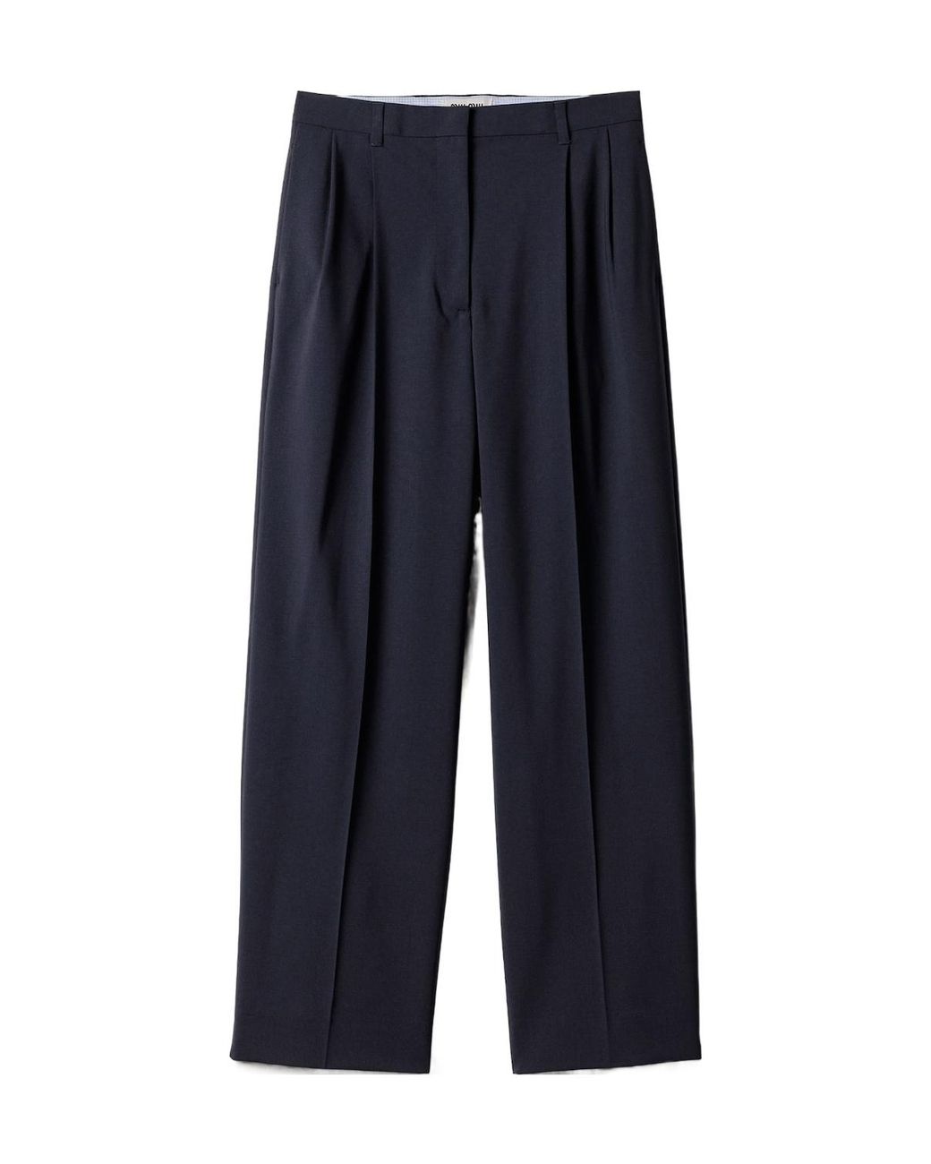 Miu Miu Blue Wool Casual Pants