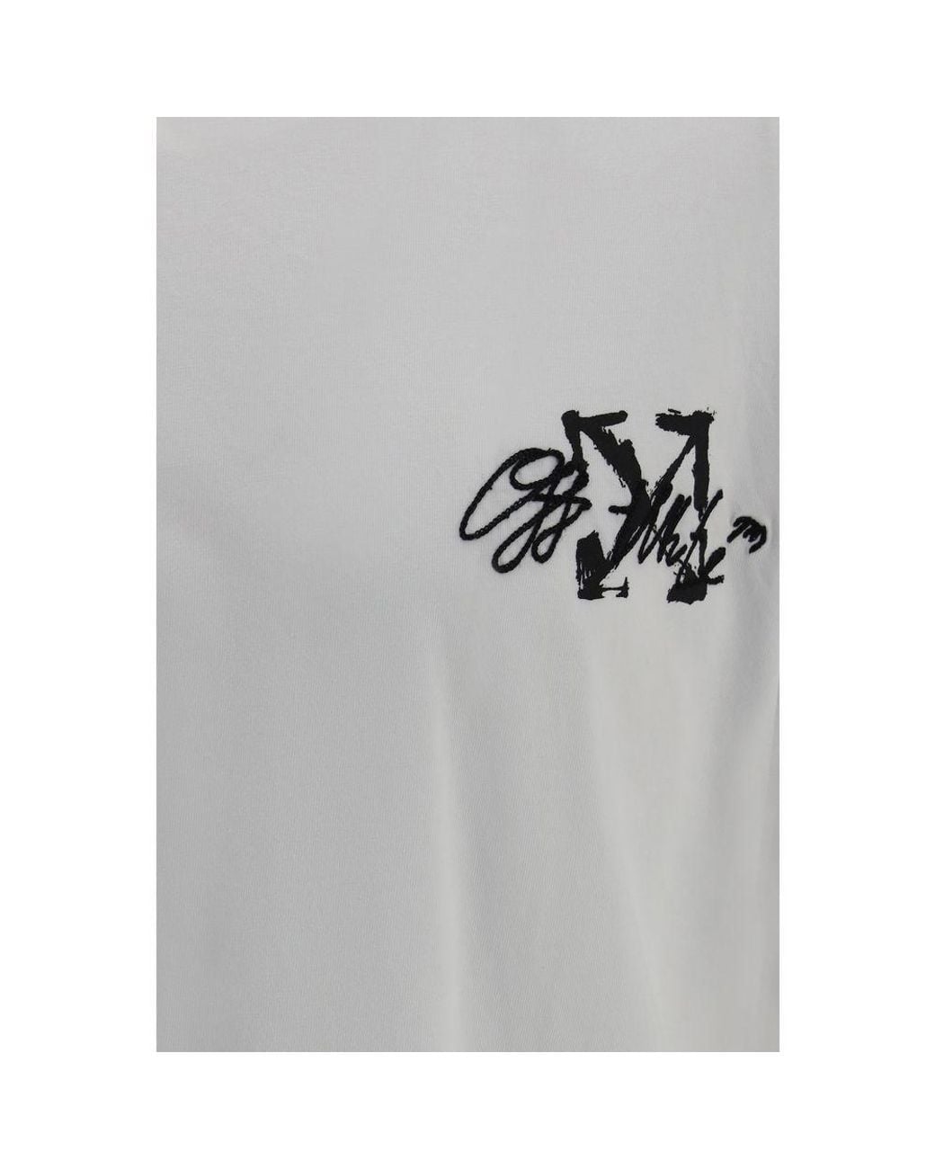 Off-White c/o Virgil Abloh Gray Stroke Skate Crewneck T-Shirt for men