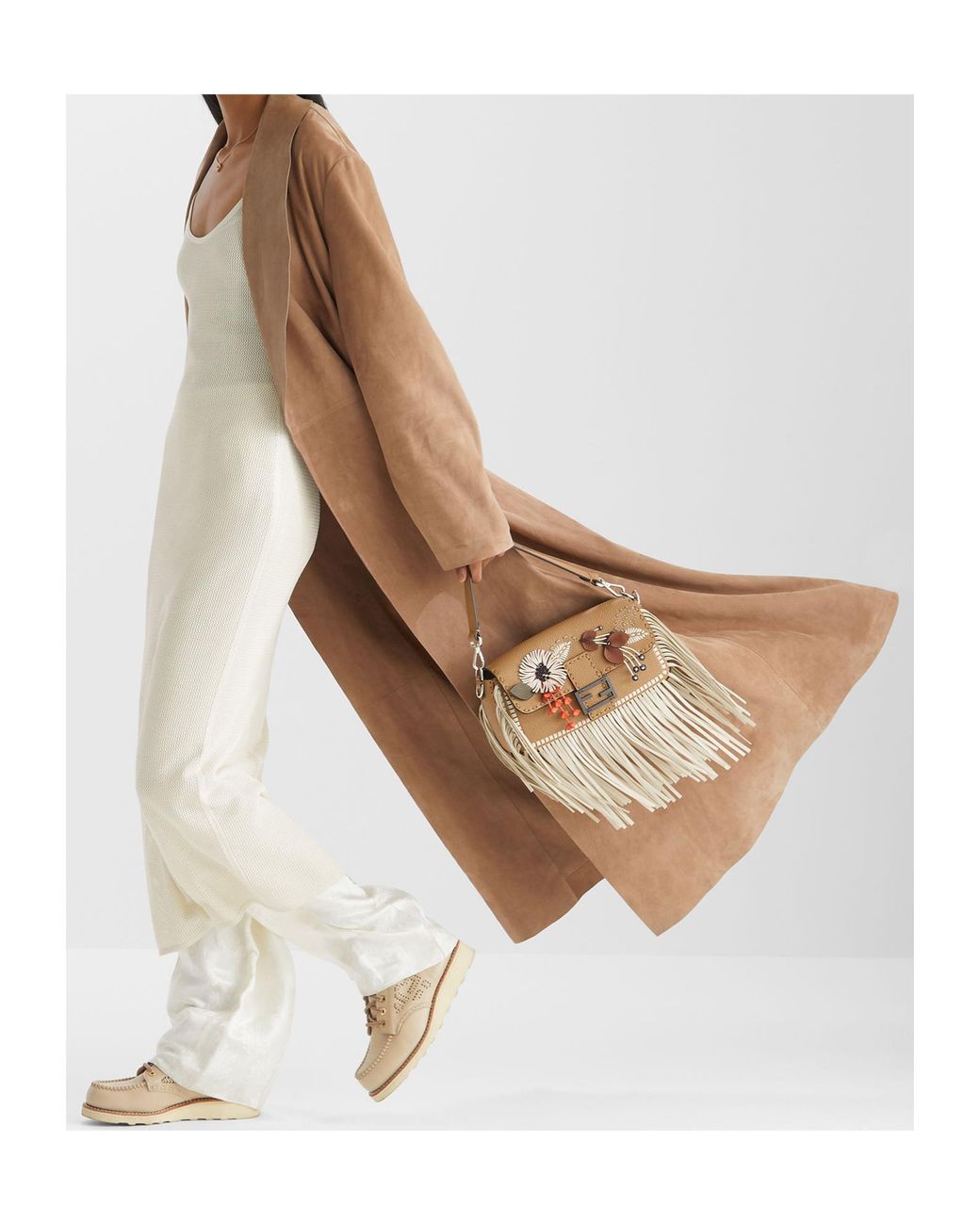 Fendi Natural Leather Coat