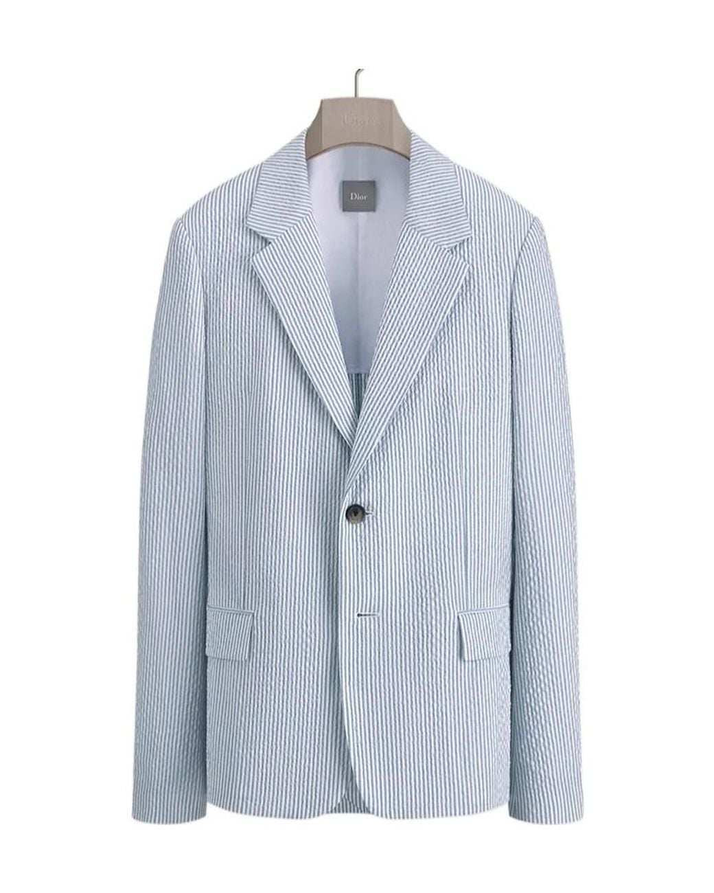 Dior Blue Iviera Single-Breasted Jacket for men