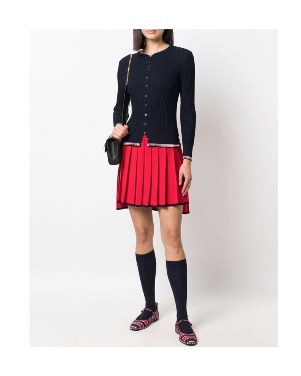 Thom Browne Blue Rwb-Stripe Cardigan