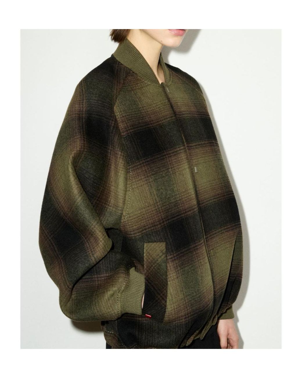 MAX&Co. Green Double-Woven Wool Bomber Jacket