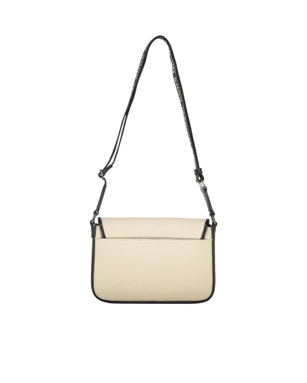 Michael Kors White Logo Strap Flap Shoulder Bag