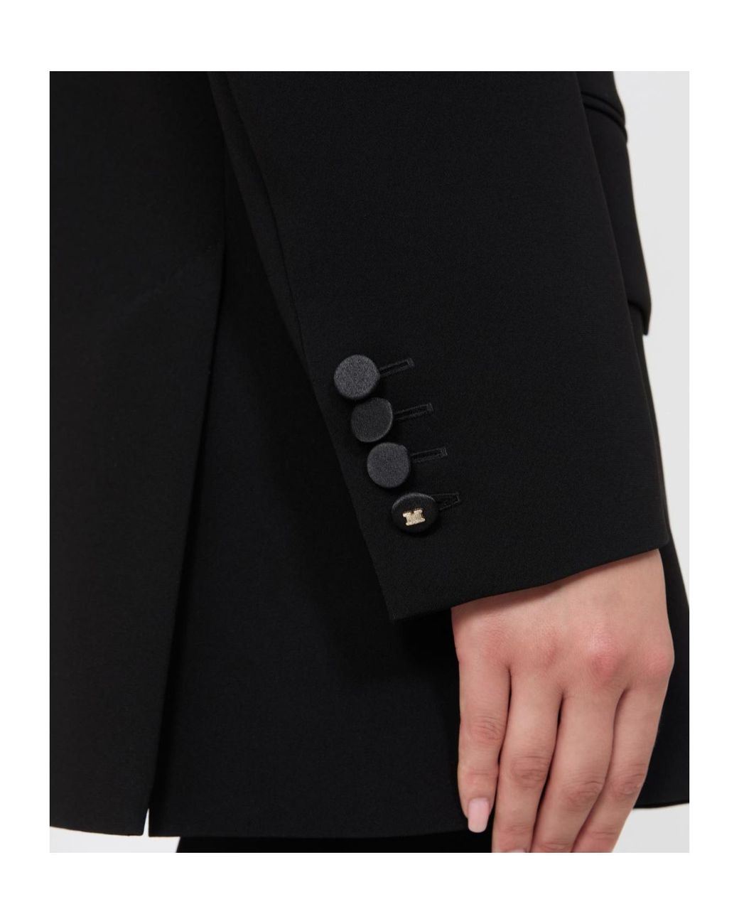 Max Mara Black Mxegarza Double-Breasted Tailored Blazer