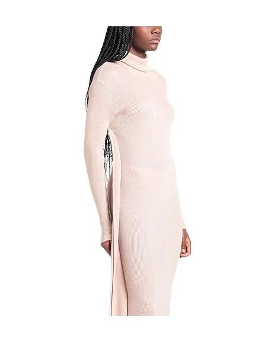 MM6 by Maison Margiela Pink Solid Color Knit Dress