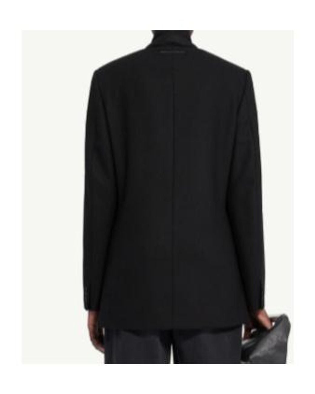 MM6 by Maison Margiela Black Long Sleeve Zip-Front Blazer