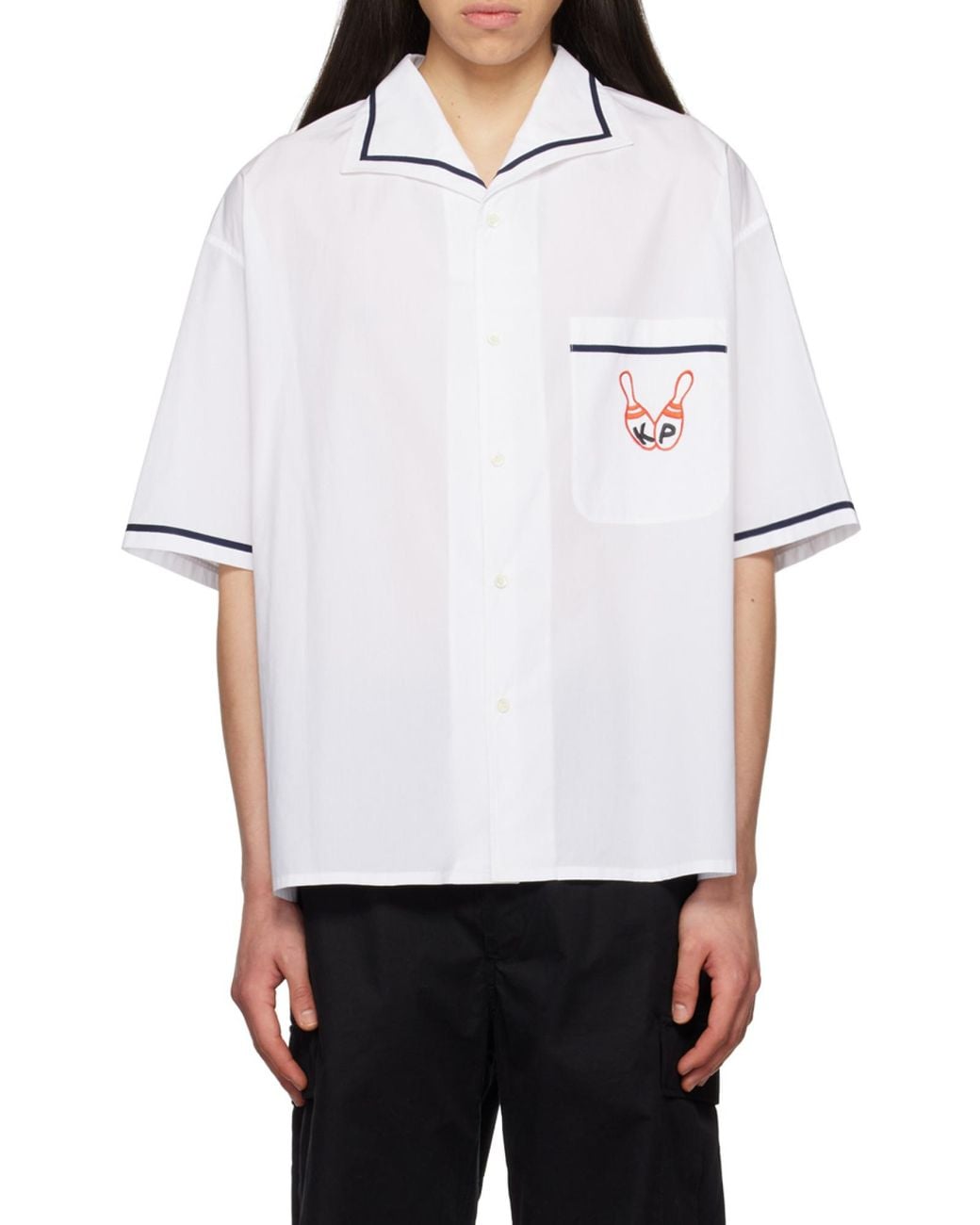 KENZO White 'Bowling Elephant' Hawaiian Shirt for men