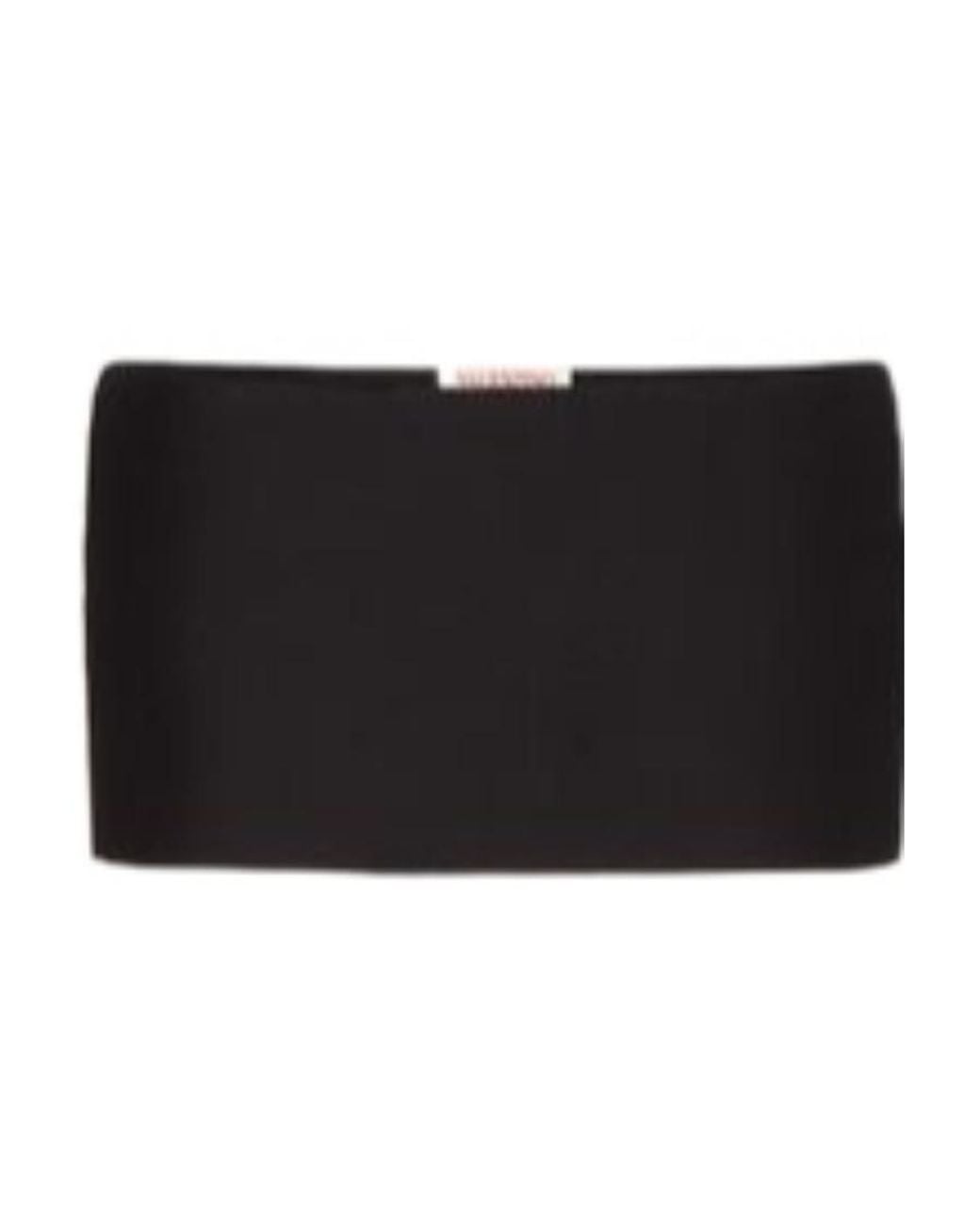 Valentino Black Low-Rise Fitted Miniskirt