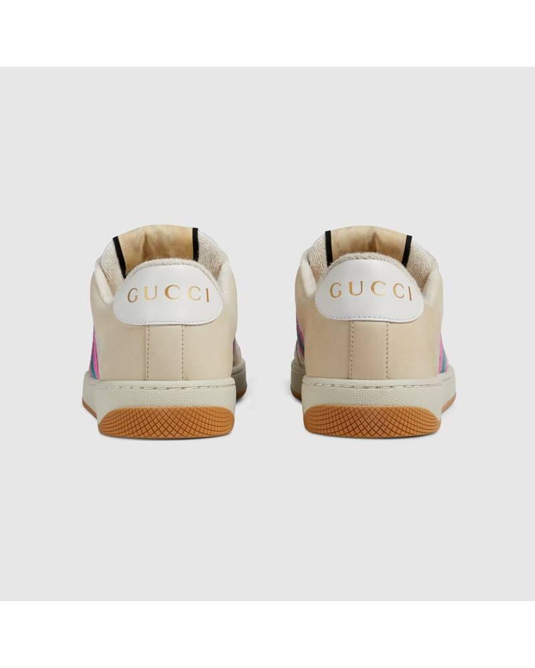 Gucci Blue Web Screener Sneakers