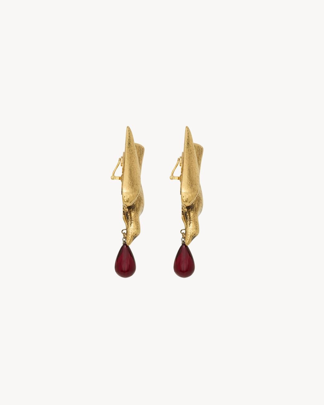 Saint Laurent Metallic Dove Earrings