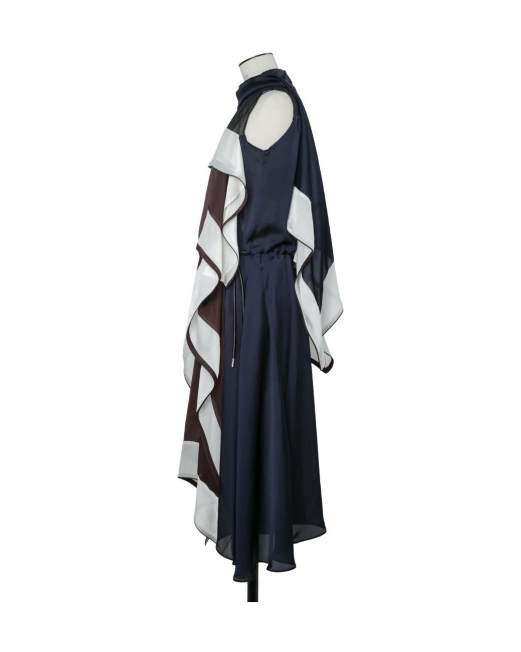 Sacai Multicolor Satin X Chiffon Dress