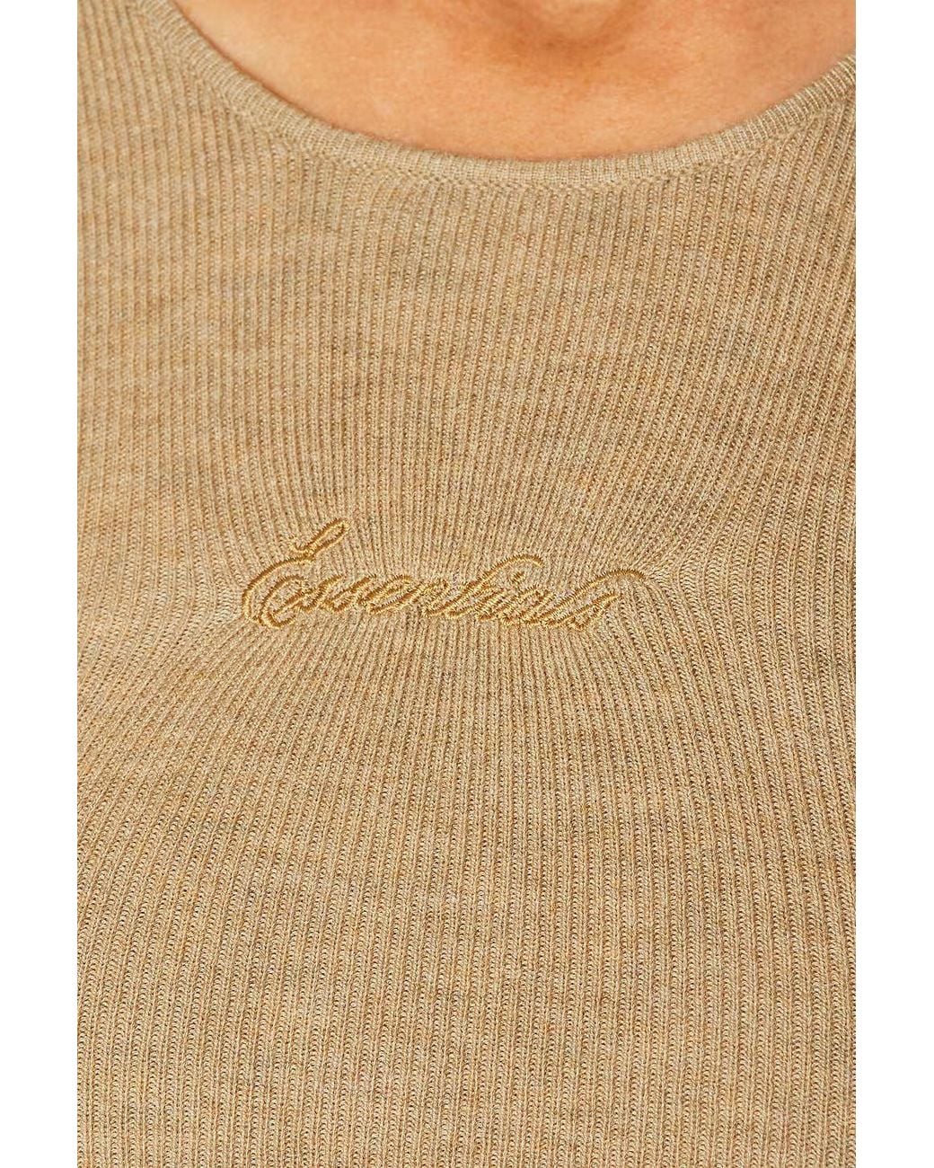 Fear Of God Natural Ribbed Logo Knitted Top