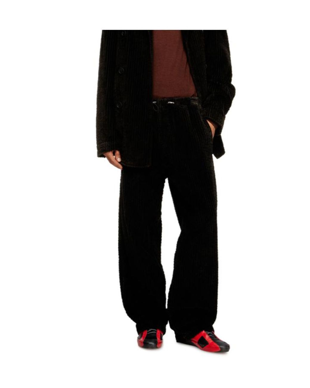 DIESEL Black P-Martial Corduroy Pants for men
